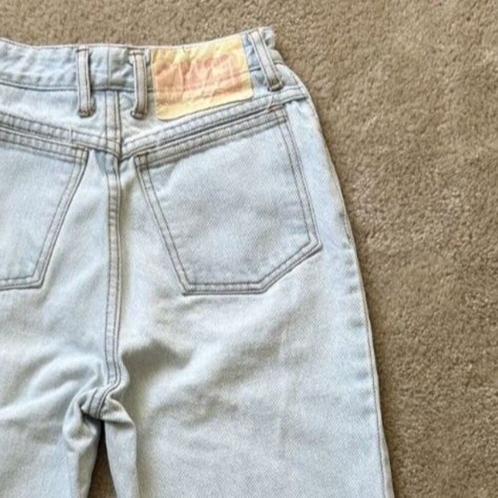 Bongo High Waist Tapered Leg Vintage Denim Jeans in Light Wash - Size 3